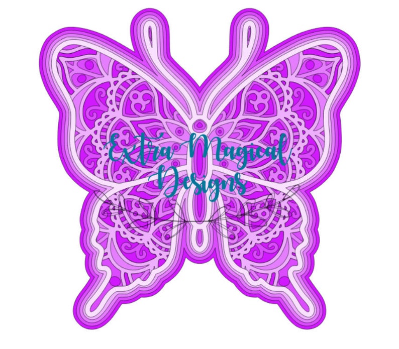 Download 3D Mandala Butterfly Paper Cut File Digital Download SVG ...