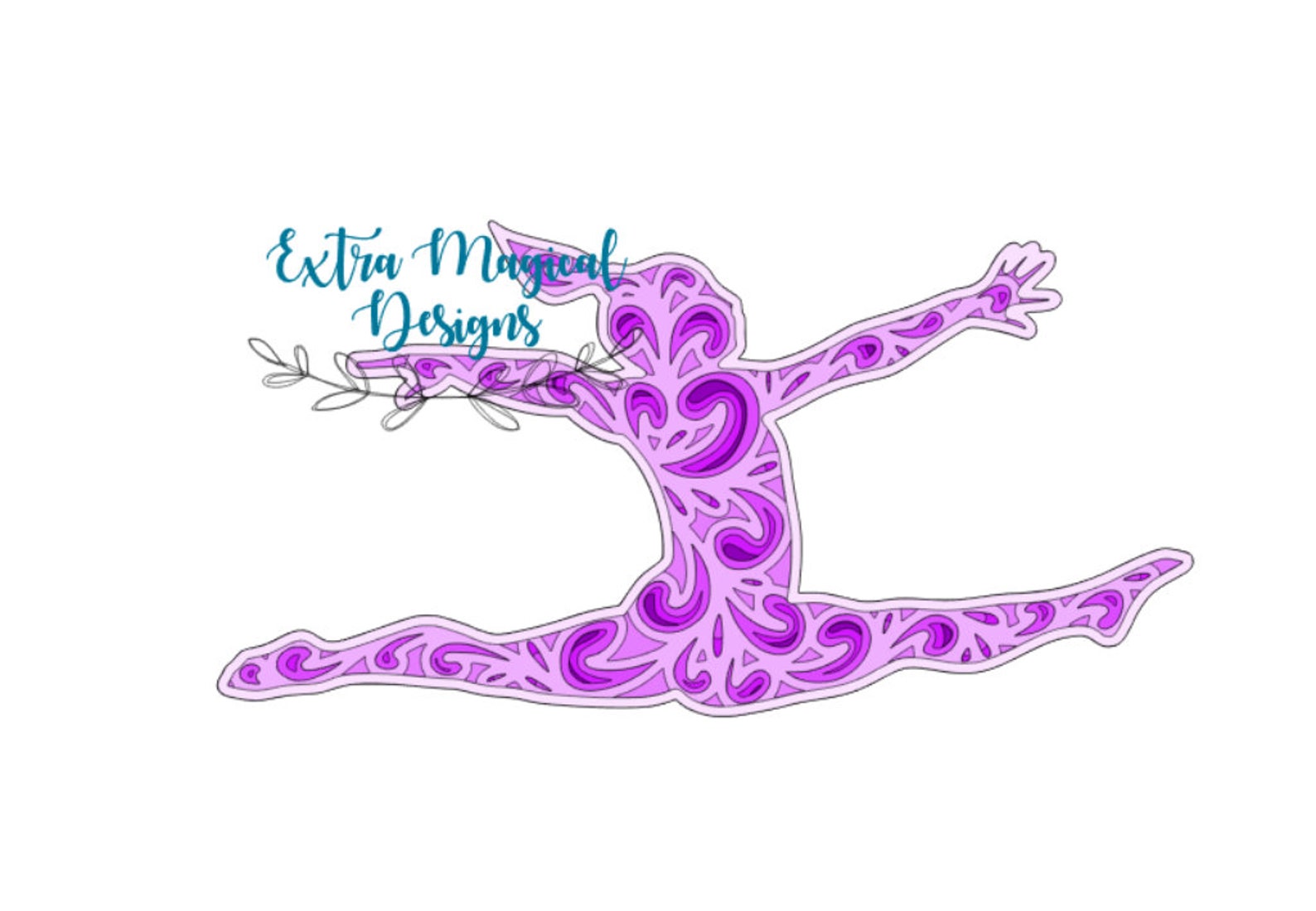 3D Mandala Sports Gymnastics Gymnast Paper Cut File Digital - Etsy New ...