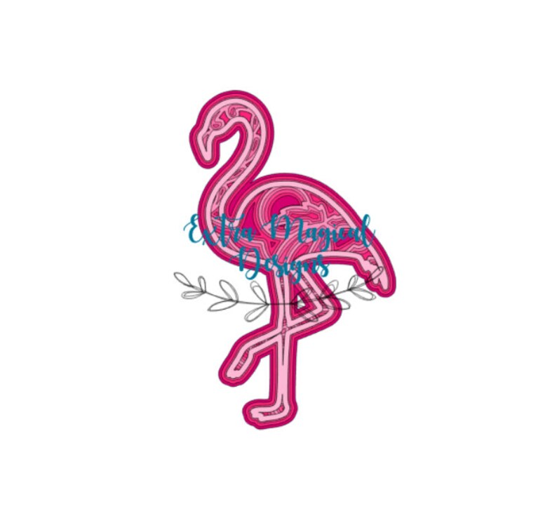 Download 3D Mandala Flamingo Bird Paper Cut File Digital Download ...