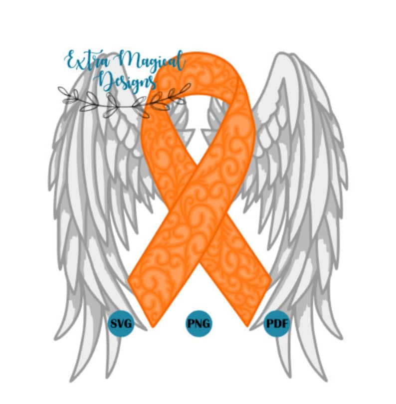 Download 3d Mandala Awareness Ribbon With Angel Wings Paper Cut File Etsy