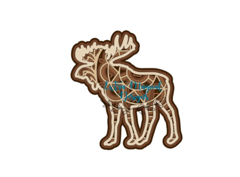 Download 3D Mandala Moose Animal Paper Cut File Digital Download ...