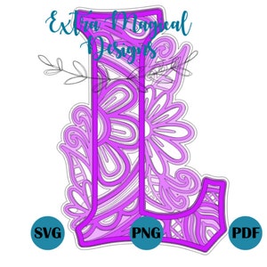 3D Mandala Carta L Papel Cortar Archivo Digital Descargar Plantilla SVG
