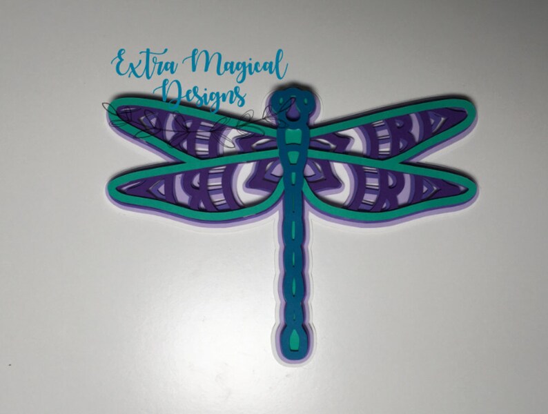 Download 3D Mandala Dragonfly Paper Cut File Digital Download SVG | Etsy