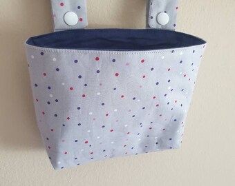 Handlebar Bag Balance Bike Bag Purple Dots