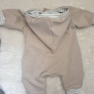 Overall Frühling/ Sommer,Beige Sand,Baby Anzug, Newborn Kleidung, Kinder wagen Anzug, Geburt, Schwangerschaft, Geschenk Kinder, Strampler Bild 2