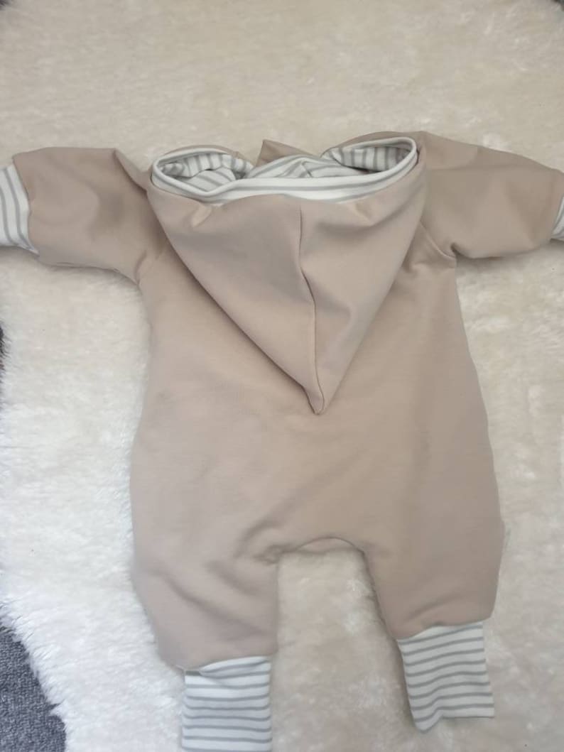 Overall Frühling/ Sommer,Beige Sand,Baby Anzug, Newborn Kleidung, Kinder wagen Anzug, Geburt, Schwangerschaft, Geschenk Kinder, Strampler Bild 2