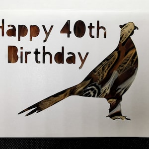 Cartão de aniversário de 40 penas