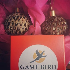 Extra Large Pheasant feather Christmas Bauble
