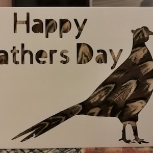 Feather Silhouette Fathers Day Card - Cards for Him -Shooting Card- Celebration Card for Dad - Card for Grandad - Shooting Theme Card