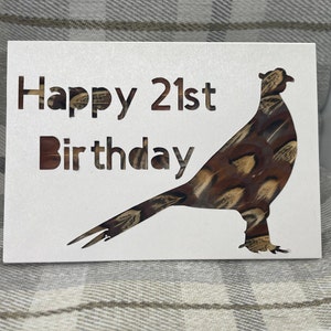 21e carte d’anniversaire feather