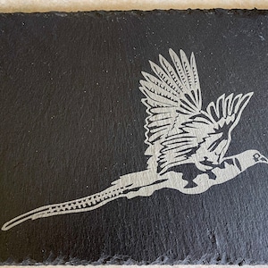 Engraved Single  Animal Slate Table Mat - Personaliseable