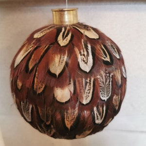 Pheasant feather bauble Christmas Decoration