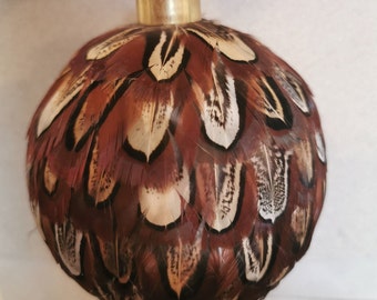 Pheasant feather bauble Christmas Decoration