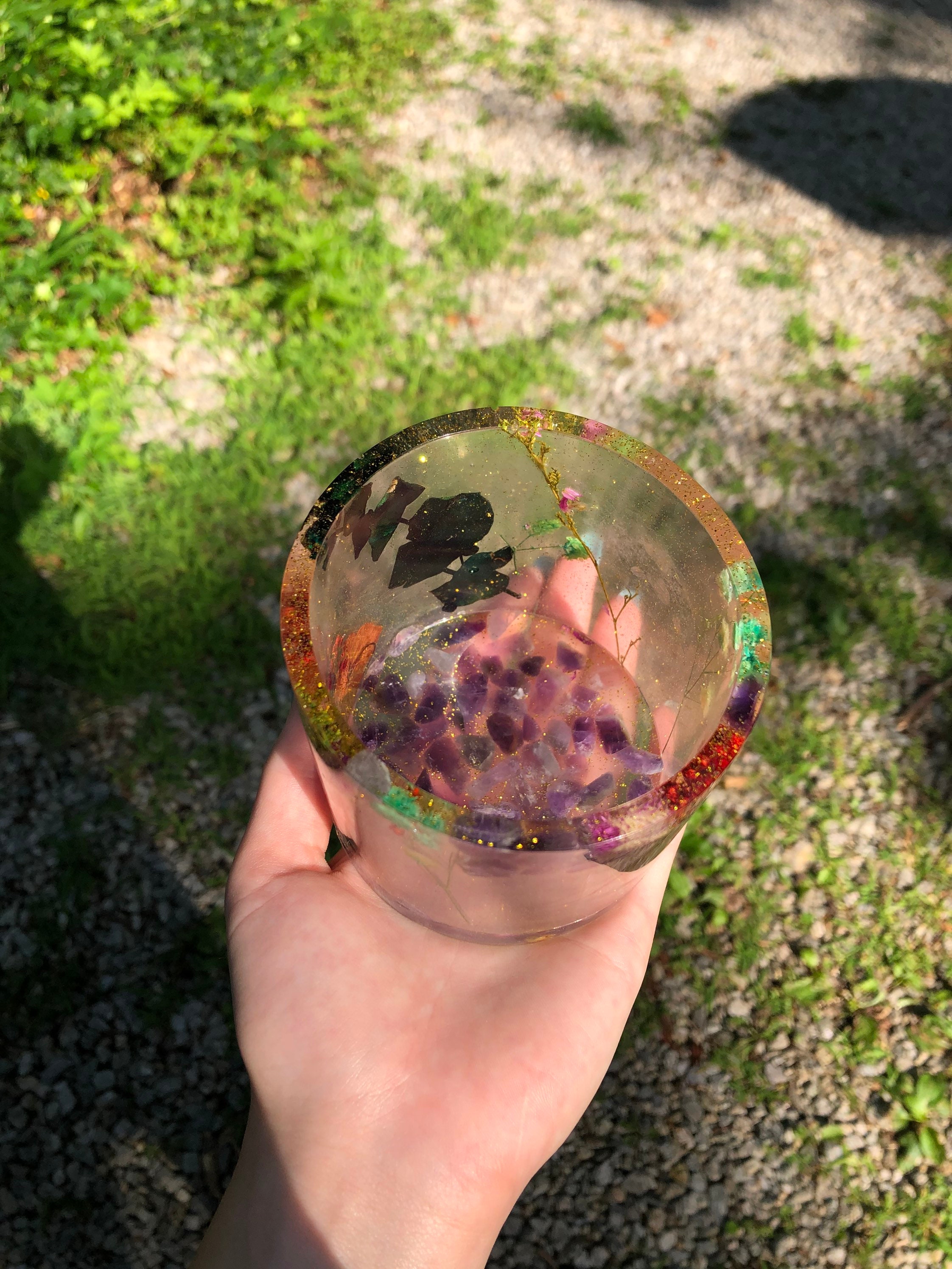 Sparkly Gold Flower Resin Planter Resin Pot Resin Planter Etsy