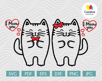 Download Couple Cats Svg Etsy PSD Mockup Templates