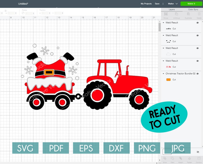 Download Christmas Tractor SVG Bundle Christmas Tree Truck svg | Etsy