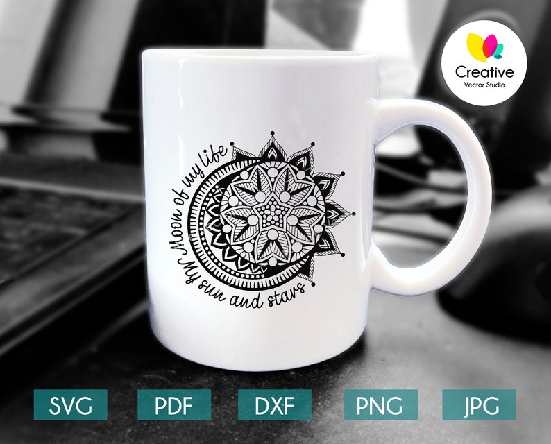 Download Moon of my life My Sun and Stars Love svg Mandala svg Sun ...