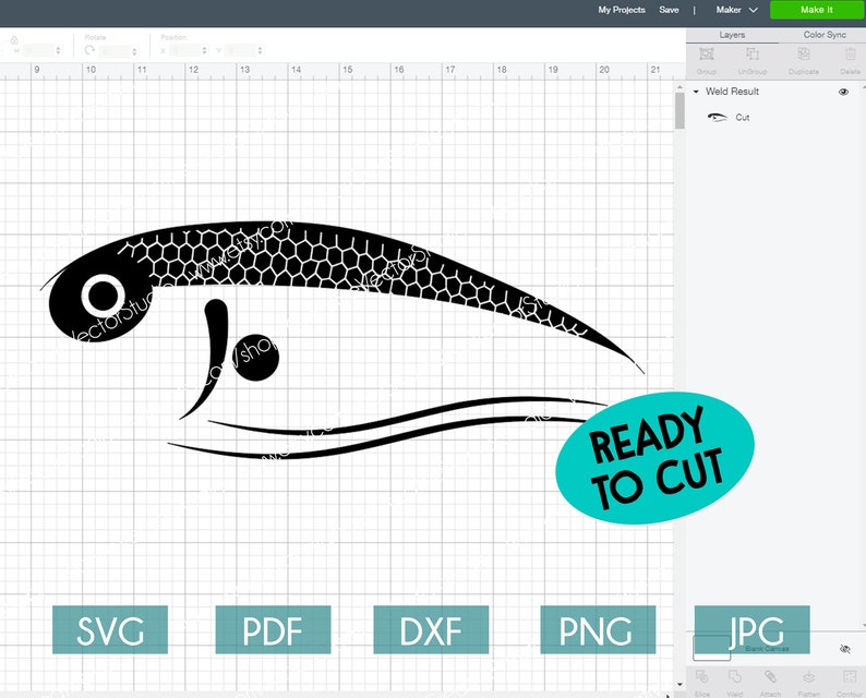 Download Fishing Lure SVG Fishing Lure Pattern DXF SVG Cut Files ...