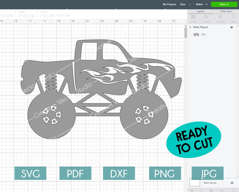 Download Monster Truck SVG Monster Truck Silhouette Monster Jam svg | Etsy