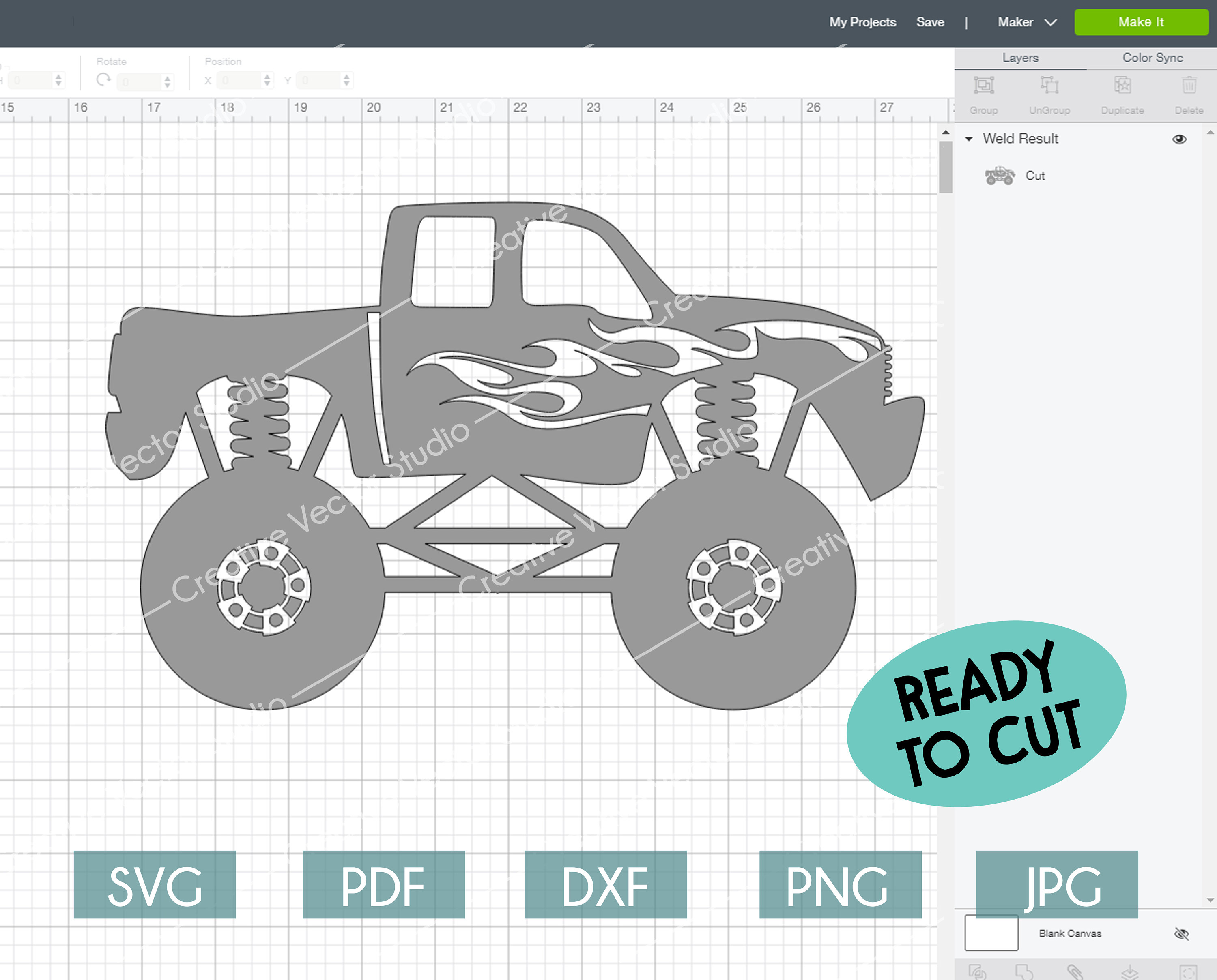 Download Monster Truck SVG Monster Truck Silhouette Monster Jam svg | Etsy