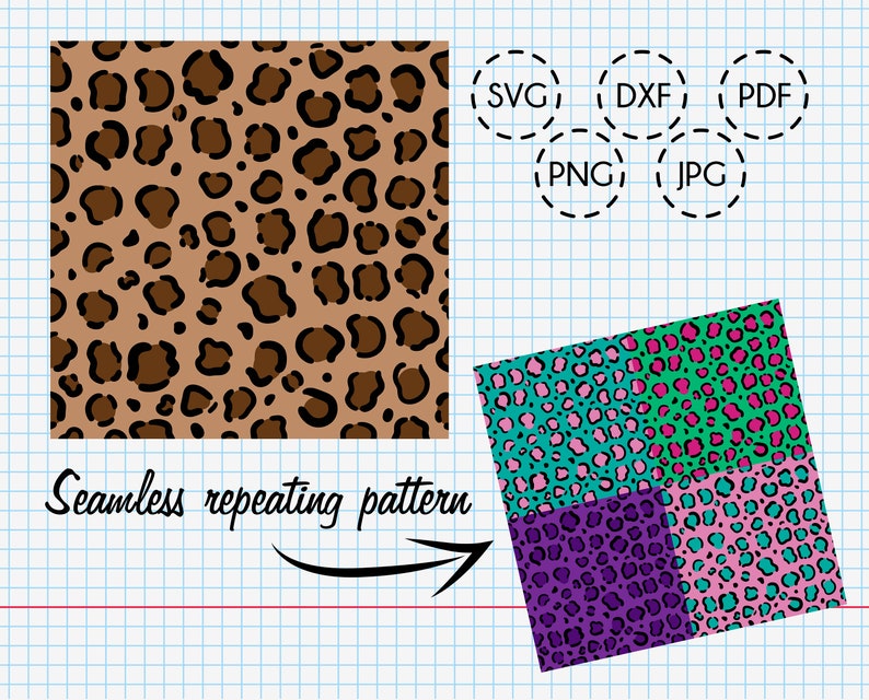Download Leopard Skin Seamless Pattern svg Animal Skin Print svg | Etsy