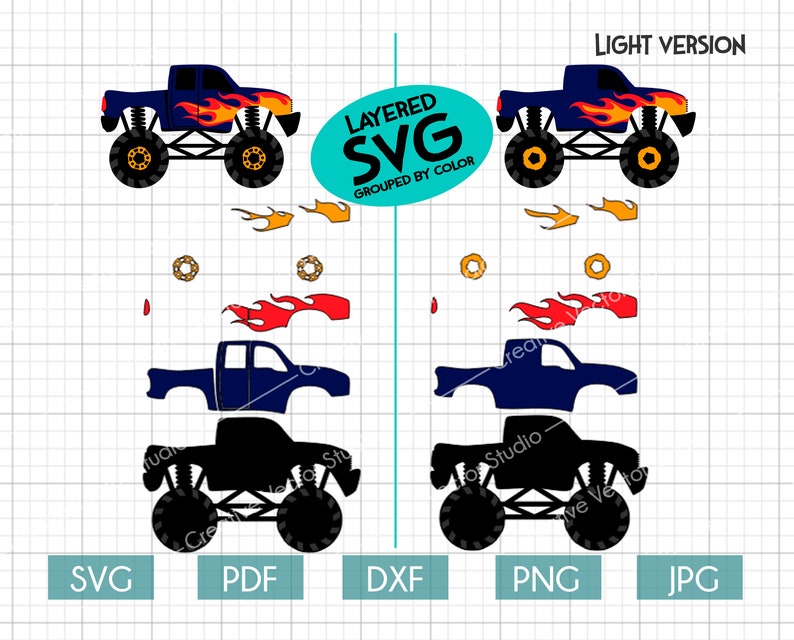 Download Monster Truck SVG Big Truck svg Monster Jam svg Crazy | Etsy
