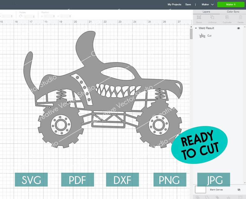 Free Free 127 Silhouette Simple Monster Truck Svg SVG PNG EPS DXF File