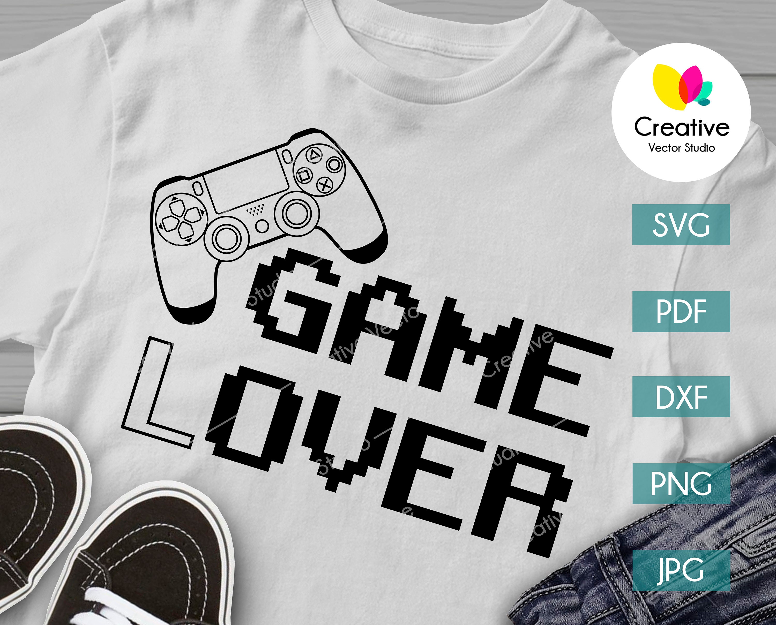 Game Over Game Lover Video Game Controller svg vector Etsy
