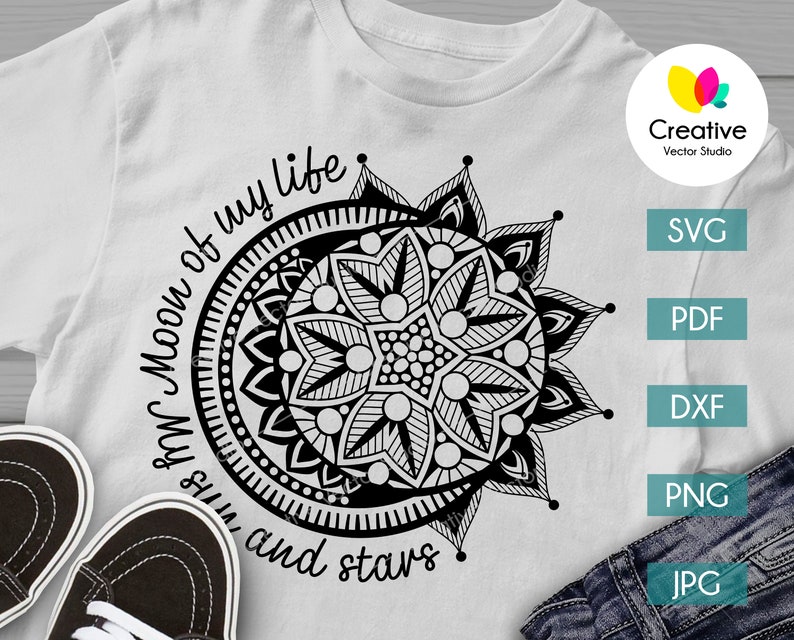 Download Moon of my life My Sun and Stars Love svg Mandala svg Sun ...