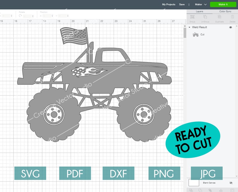Free Free 170 Silhouette Monster Truck Svg Free SVG PNG EPS DXF File