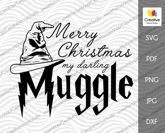 Download Free Merry Christmas Svg Harry Svg Potter Christmas Svg Potter Etsy SVG DXF Cut File