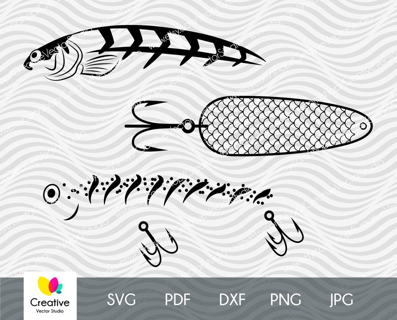 Download Fishing Lure SVG Fishing Lure Pattern DXF SVG Cut Files ...