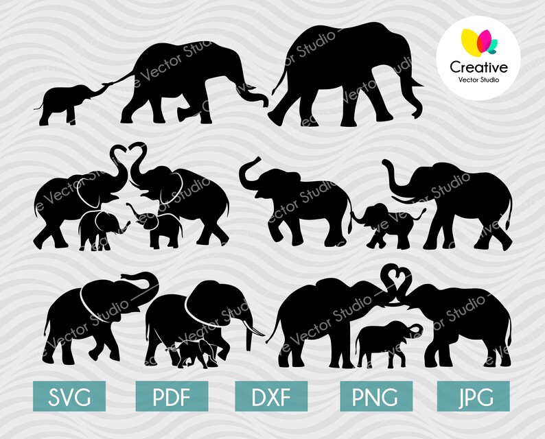 Free Free 162 Elephant Family Svg SVG PNG EPS DXF File