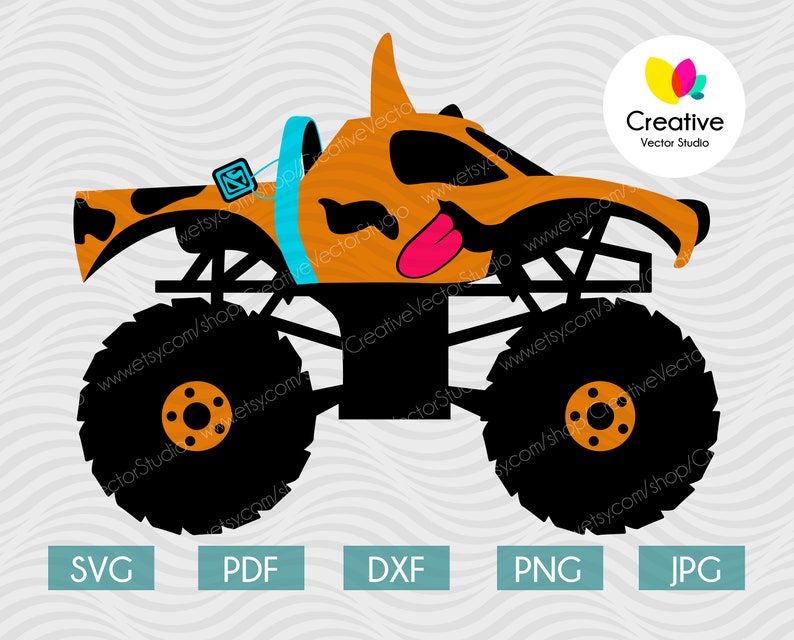 Monster Truck SVG Dog Big Truck svg Monster Jam svg Crazy | Etsy