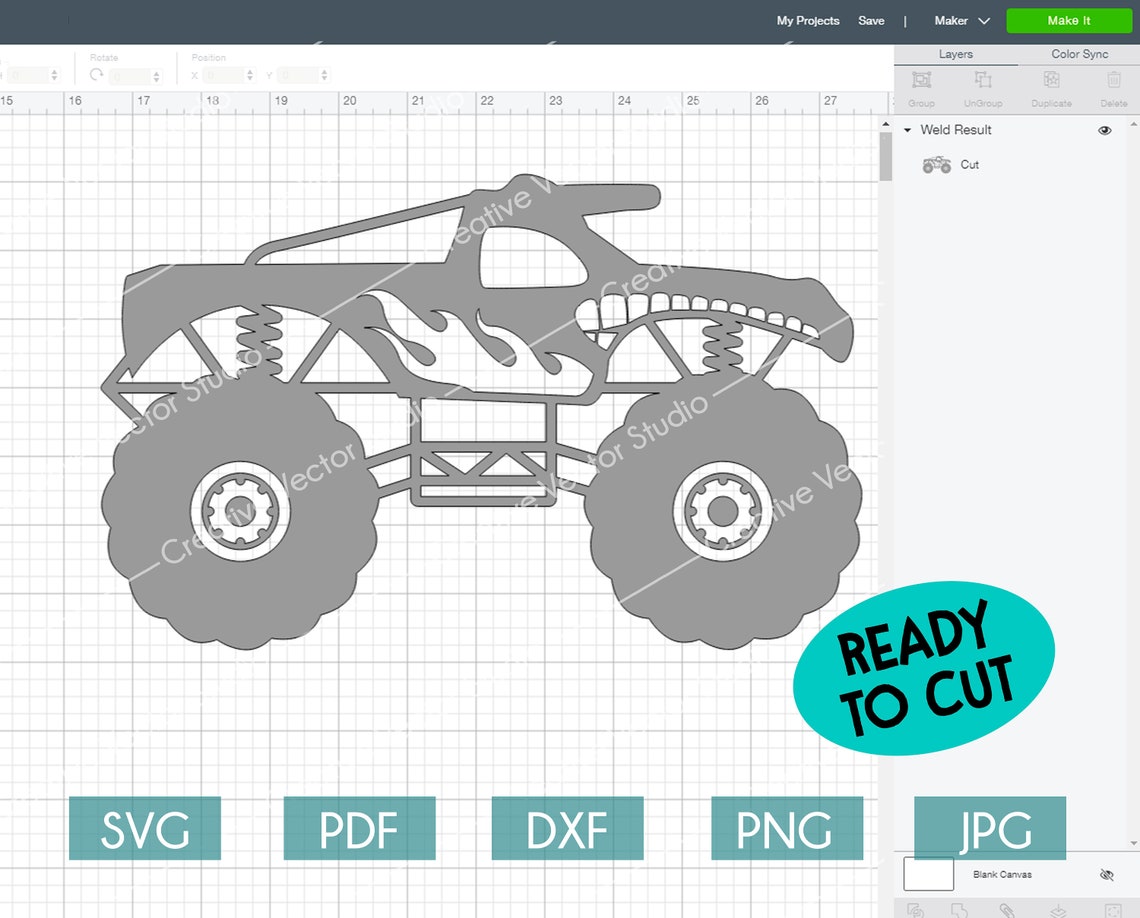 Download Monster Truck SVG Monster Truck Silhouette Monster Jam svg | Etsy