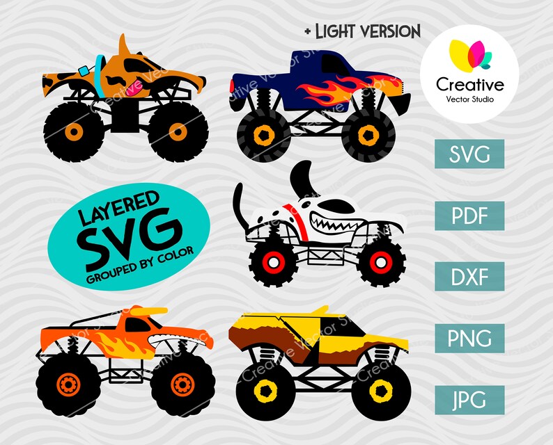 Download Monster Truck SVG Big Truck svg Monster Jam svg Crazy | Etsy