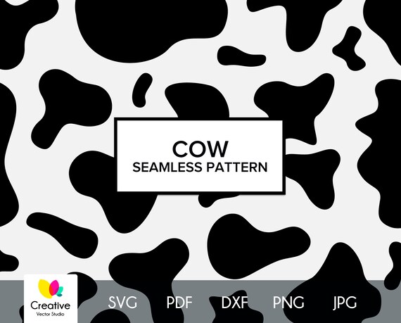 Download Cow Skin Seamless Pattern Svg Animal Skin Print Svg Cow Skin Etsy PSD Mockup Templates