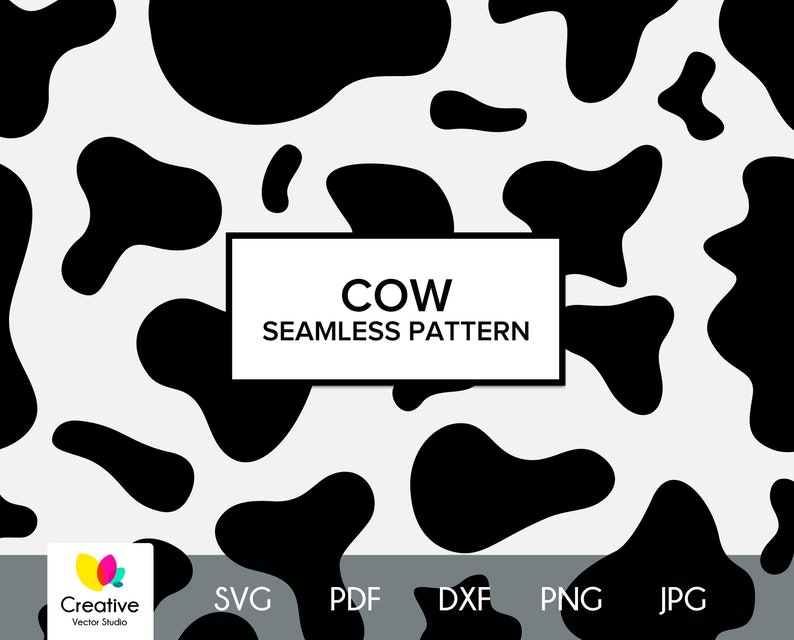 Download Cow Skin Seamless Pattern svg Animal Skin Print svg Cow ...