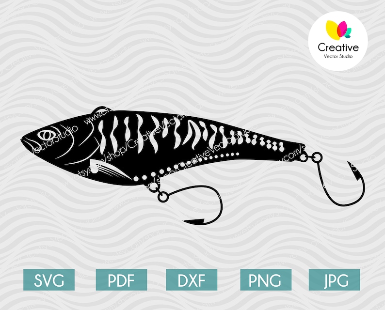 Download Fishing Lure SVG 4 Fishing Lure Pattern Fishing Bait DXF ...