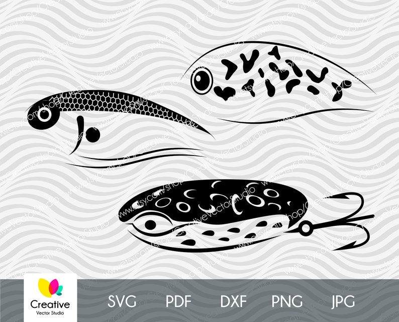 Download Fishing Lure SVG Fishing Lure Pattern DXF SVG Cut Files ...