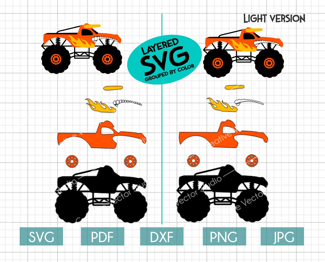 Download Monster Truck SVG Big Truck svg Monster Jam svg Crazy | Etsy