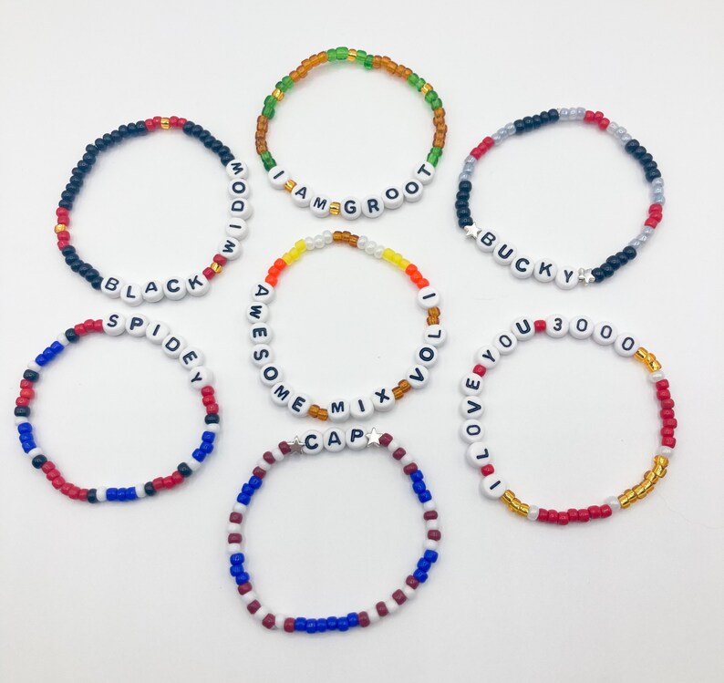 Assorted Marvel Inspired Beaded Bracelets Vol. 1 Etsy