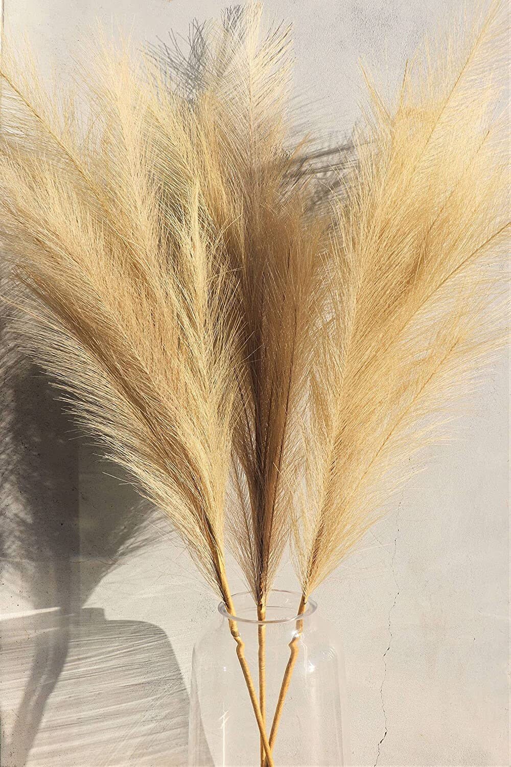 Artificial Pampas Grass 3pcs Reed Plumes 43 Branch Etsy
