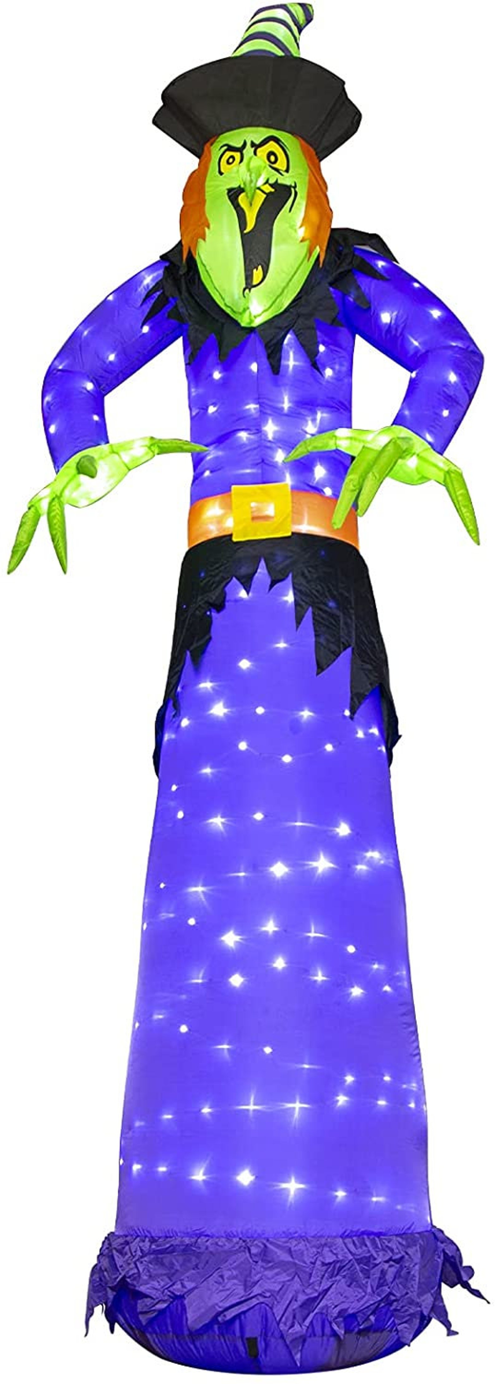 10Ft Halloween Inflatable Witch Blow up Yard Decorations with Etsy