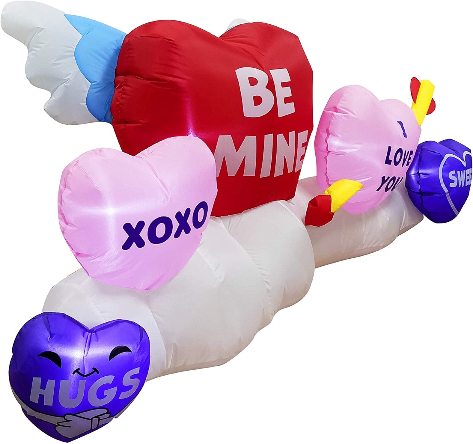 Valentines Inflatables Yard Decoration Long Hearts Patch Etsy