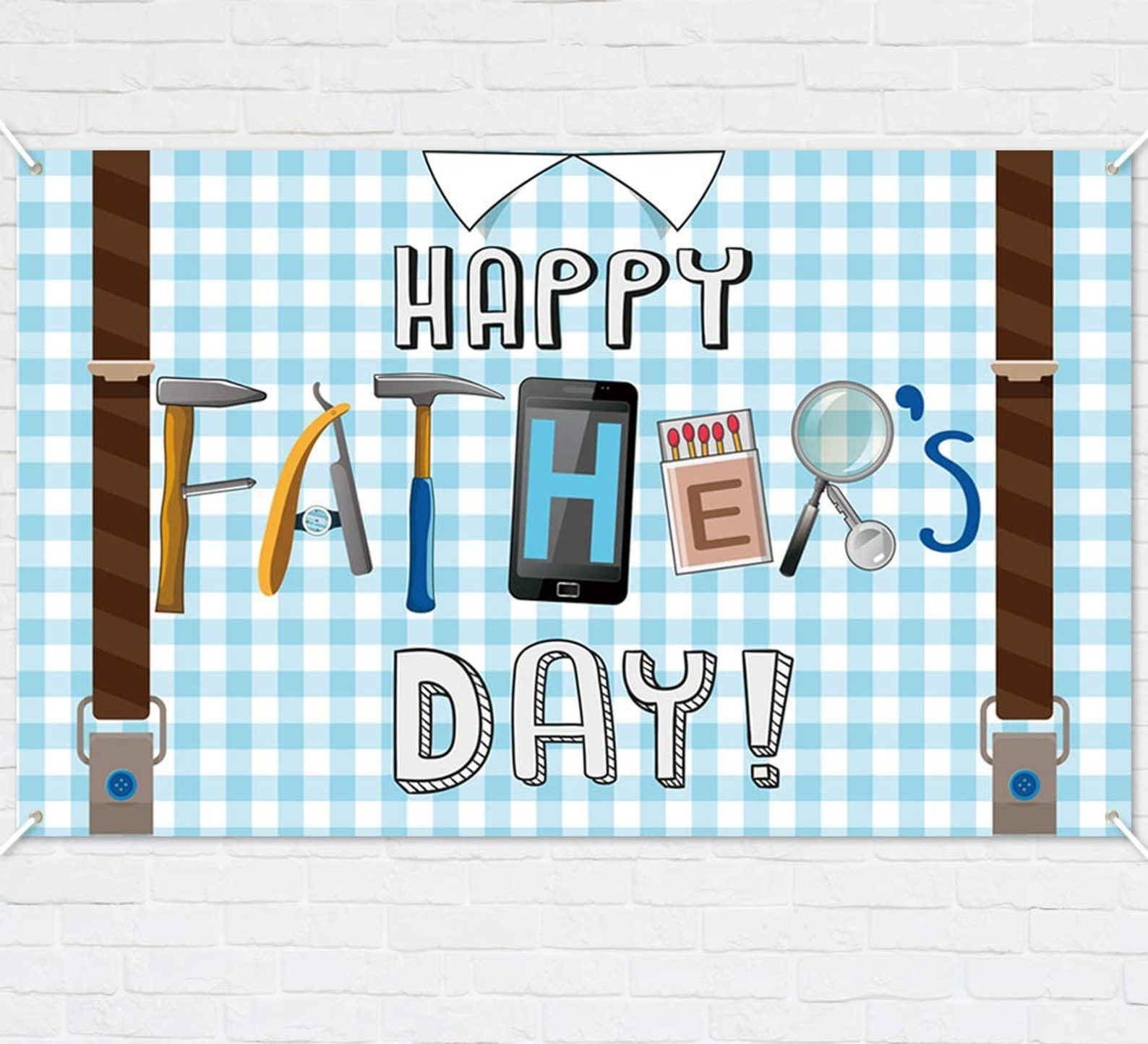 Happy Fathers Day Banner Backdrop Dad Family Photo Booth Etsy
