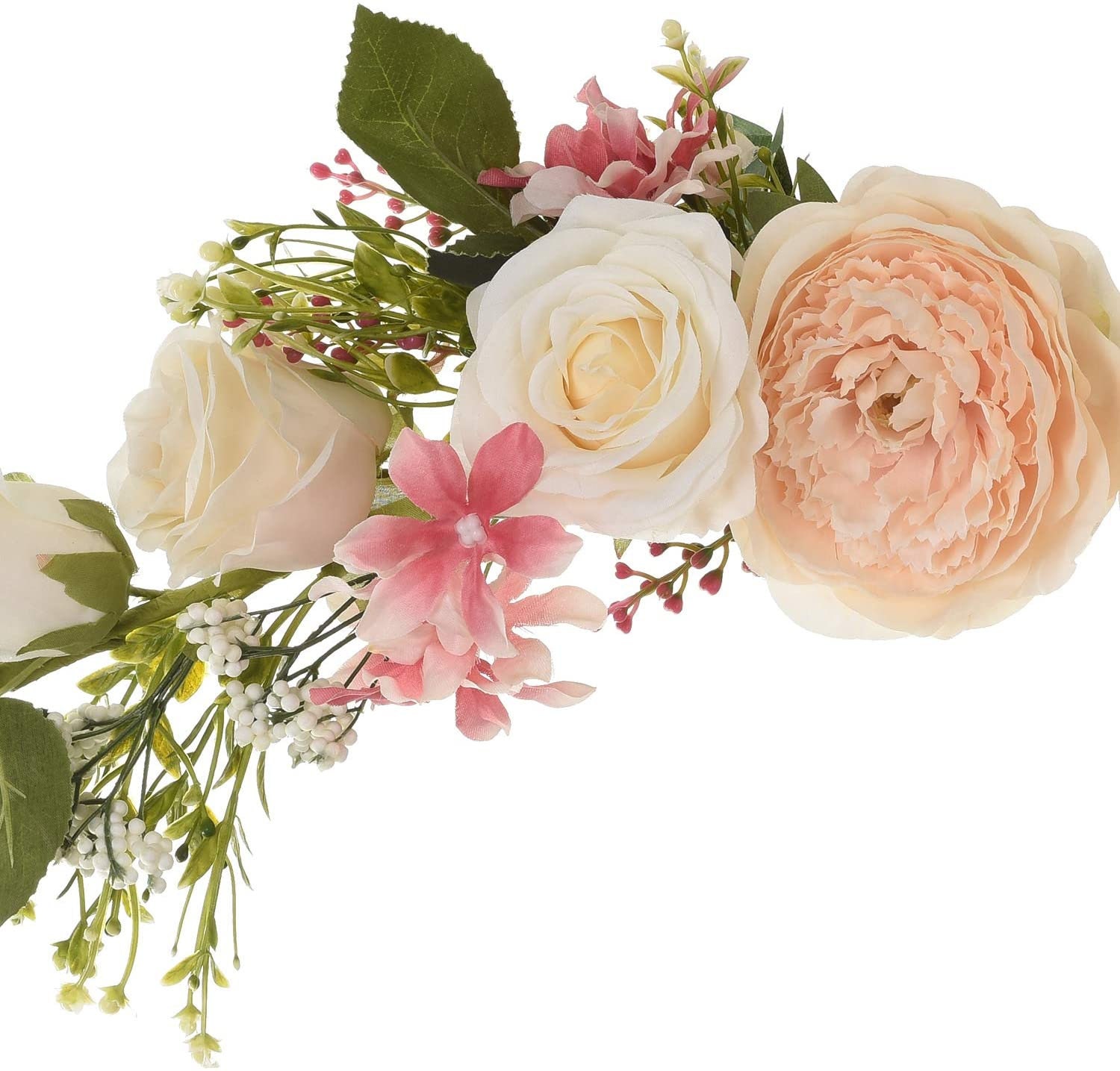 Artificial Peony Flower Swag 25 Inch Decorative with Champagne Etsy