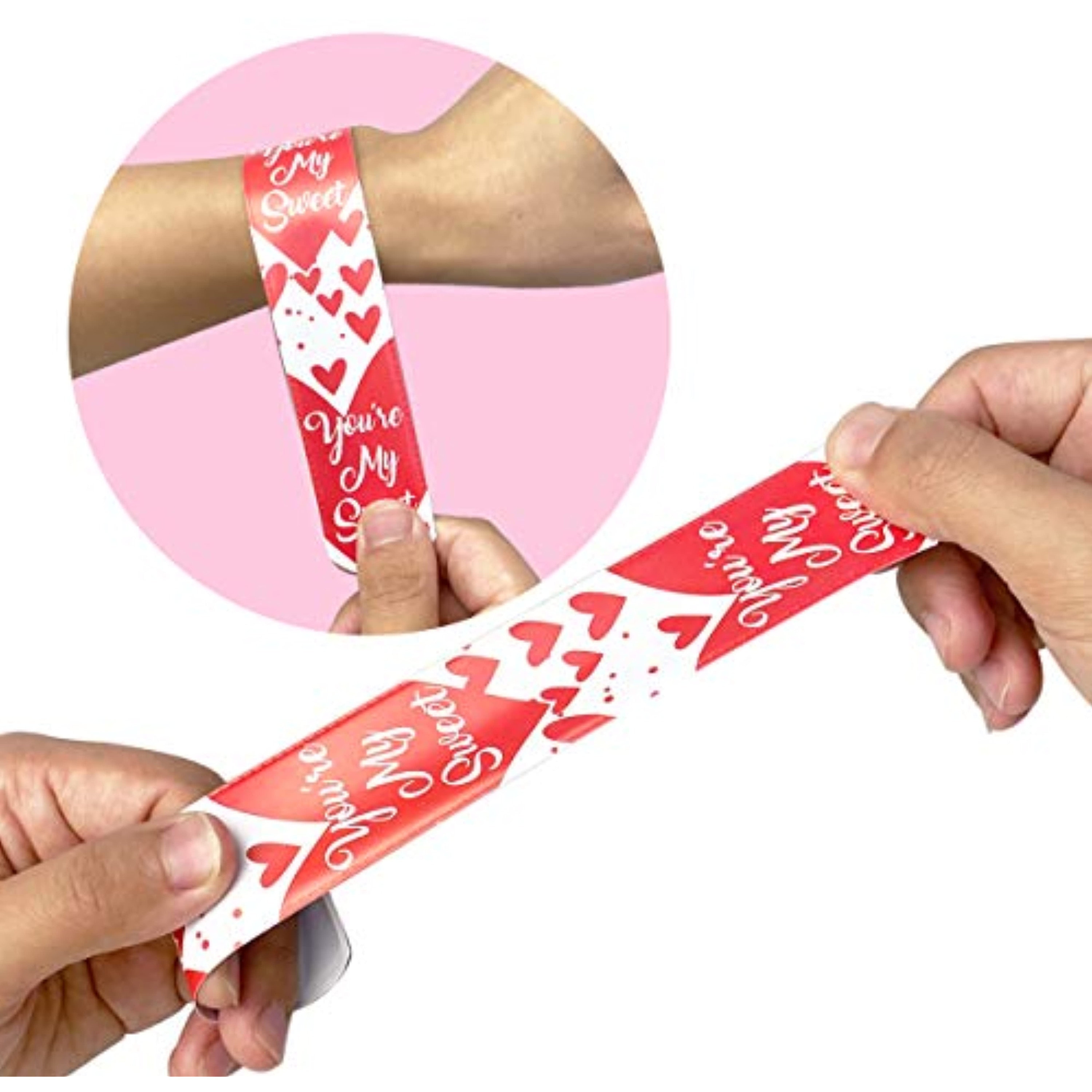 48 PCS Valentines Slap Bracelets Toys for Kids School Class Etsy