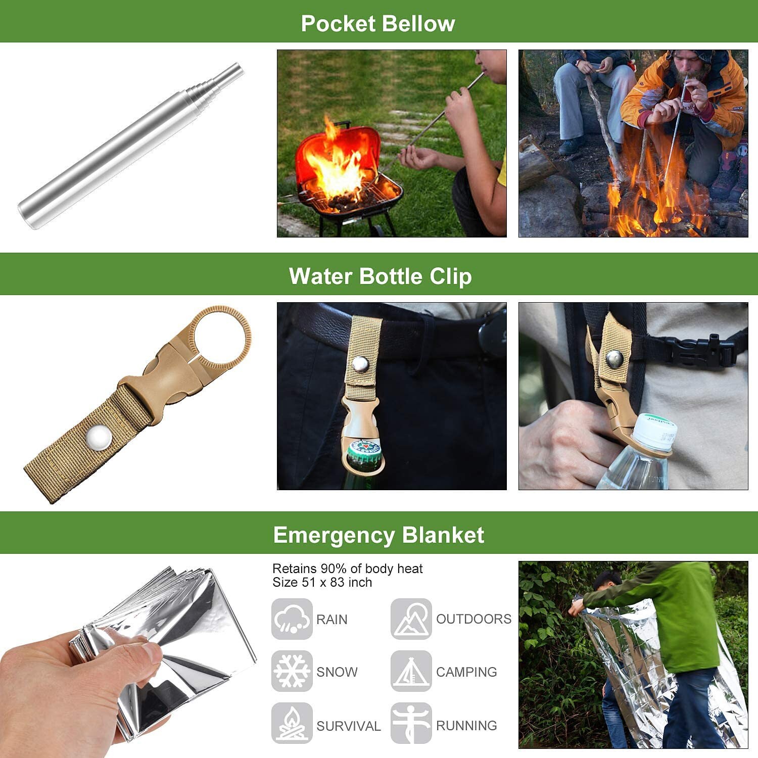 Survival Kit 16 in 1 Professional Survival Gear Tool Emergency Etsy