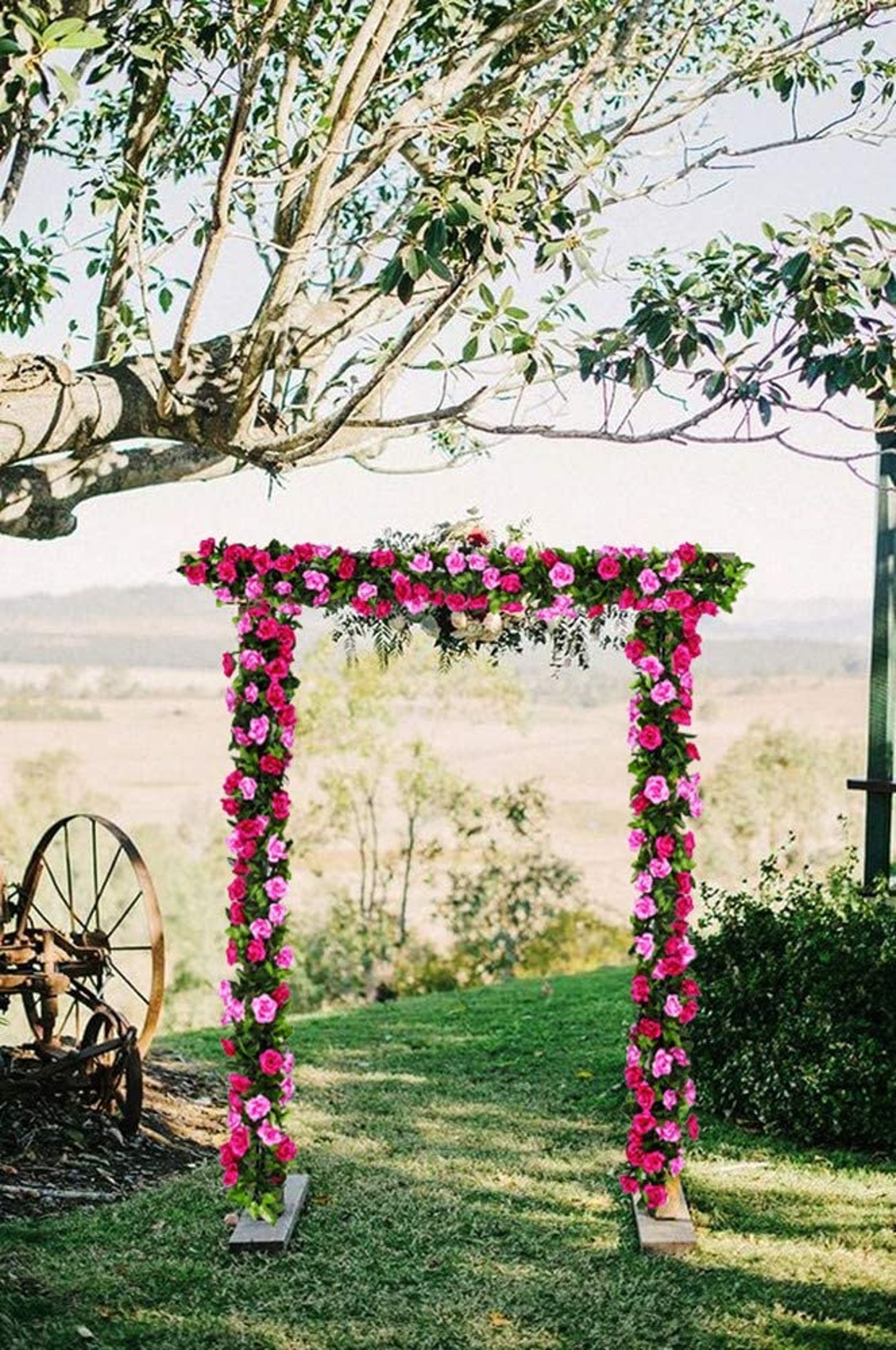 2PCS Artificial Pink Rose Vines Flowers 7.9FT Garland Hanging Etsy